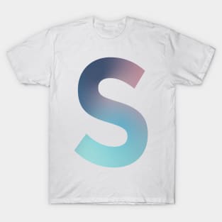 Gradient Letter S Initial Alphabet T-Shirt